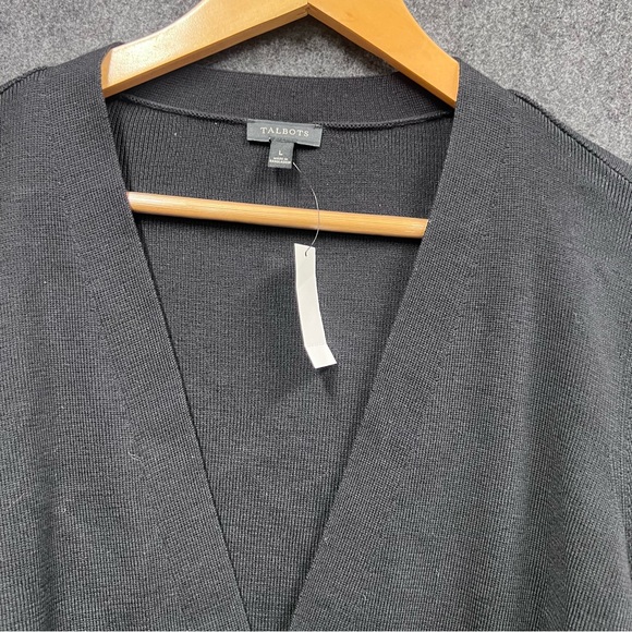 NWT Talbots Black Cardigan Women’s Sweater Size L - Picture 5 of 11